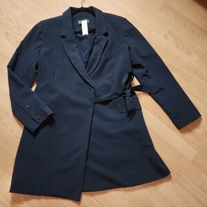 NWT Anthropologie True Wrap Blazer Mini Dress Tie Waist Open Back Size 16